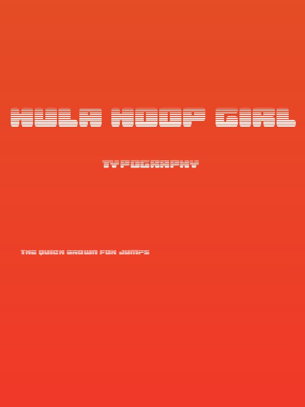 Hula Hoop Girl Gradient Poster