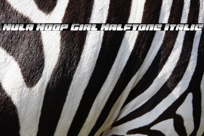 Hula Hoop Girl Halftone Italic Example 1