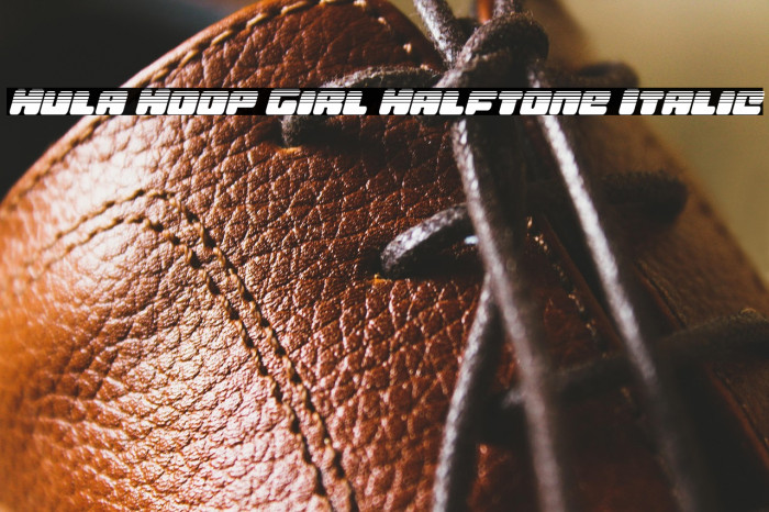 Hula Hoop Girl Halftone Italic Example 2