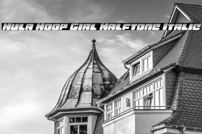 Hula Hoop Girl Halftone Italic Example 3