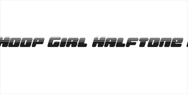 Hula Hoop Girl Halftone Italic Logo