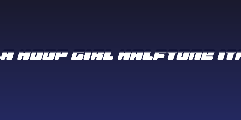 Hula Hoop Girl Halftone Italic Social Header