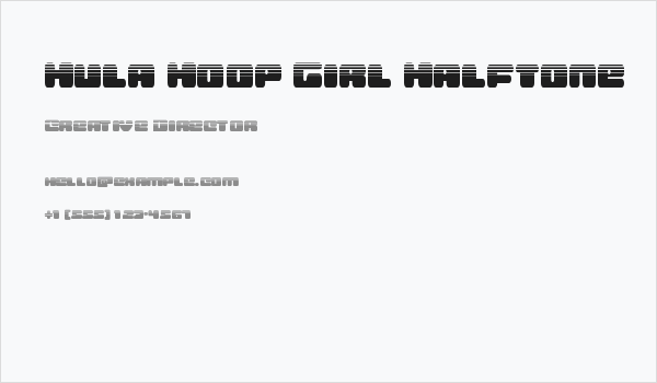 Hula Hoop Girl Halftone Business Card