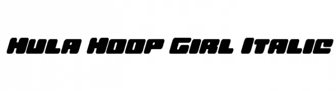 Hula Hoop Girl Italic  Descarca Fonturi Gratis