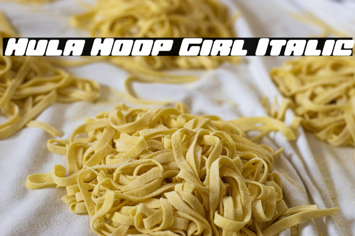 Hula Hoop Girl Italic Example 2