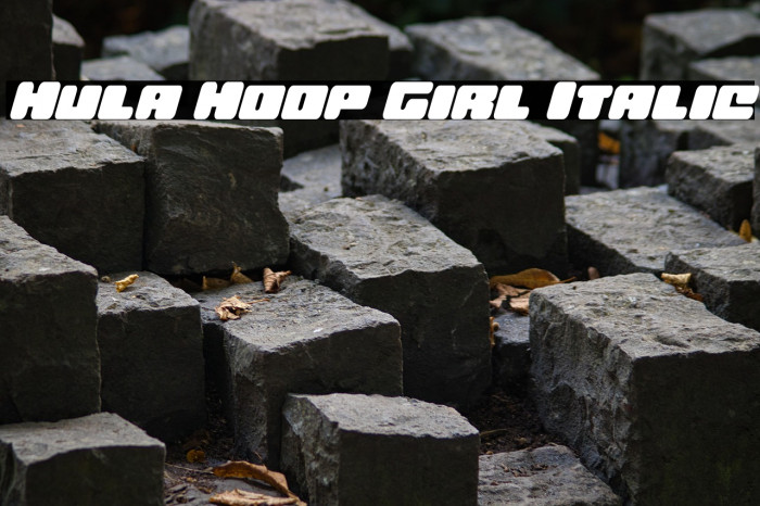 Hula Hoop Girl Italic Example 3