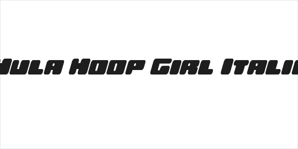 Hula Hoop Girl Italic Logo