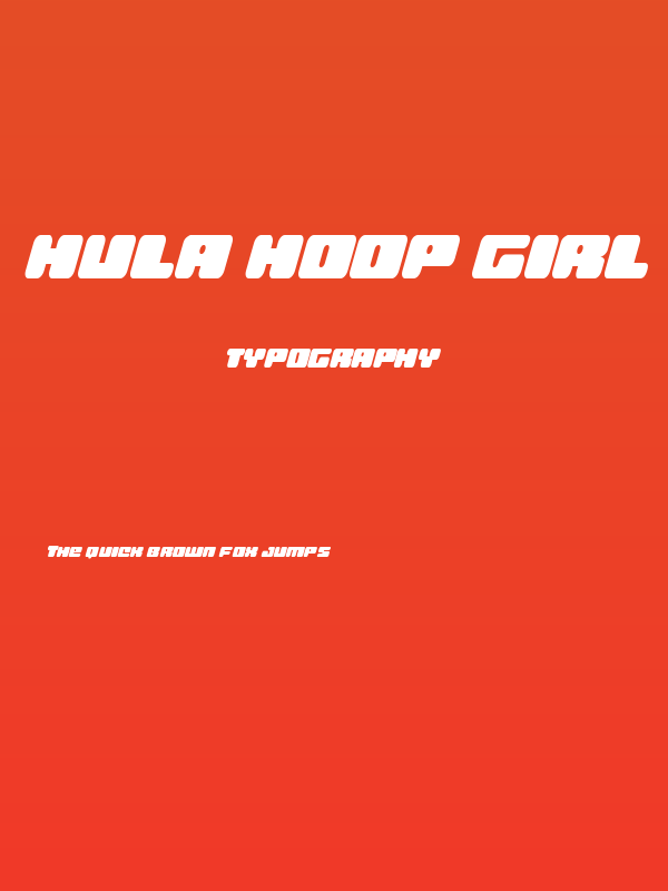 Hula Hoop Girl Italic Poster