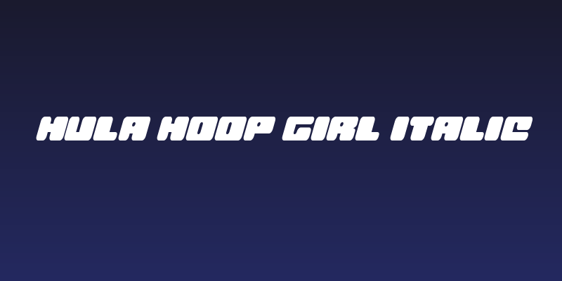 Hula Hoop Girl Italic Social Header