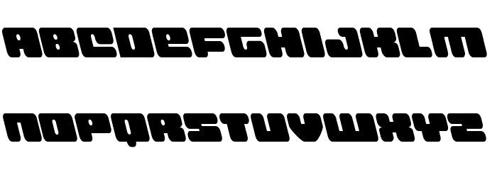 Hula Hoop Girl Leftalic Font LOWERCASE