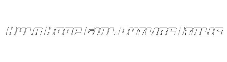 Hula Hoop Girl Outline Italic  font caratteri gratis
