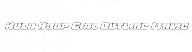 Hula Hoop Girl Outline Italic  Descarca Fonturi Gratis