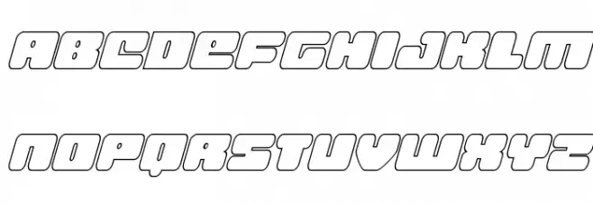 Hula Hoop Girl Outline Italic Schriftart Groß