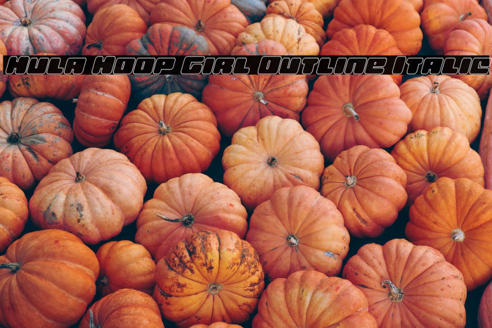 Hula Hoop Girl Outline Italic Example 2