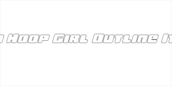Hula Hoop Girl Outline Italic Logo