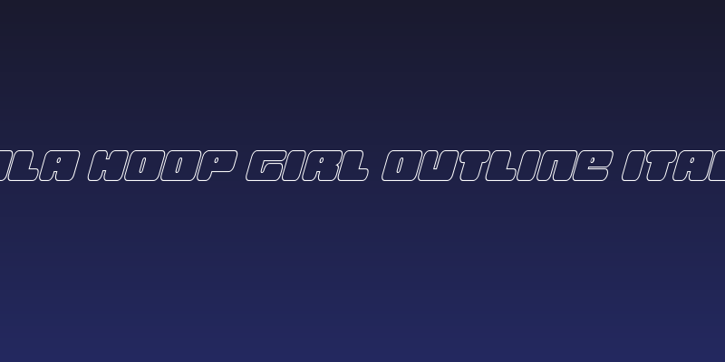 Hula Hoop Girl Outline Italic Social Header