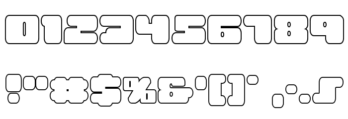 Hula Hoop Girl Outline Font OTHER CHARS