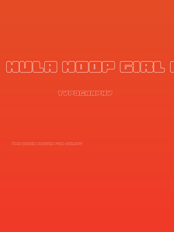 Hula Hoop Girl Outline Poster