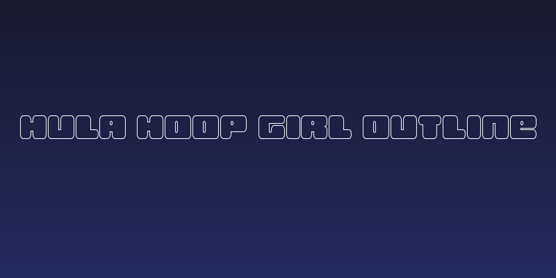 Hula Hoop Girl Outline Social Header
