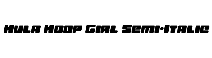Hula Hoop Girl Semi-Italic  font caratteri gratis