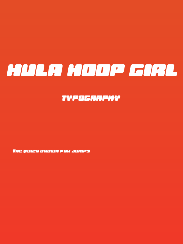 Hula Hoop Girl Semi-Italic Poster