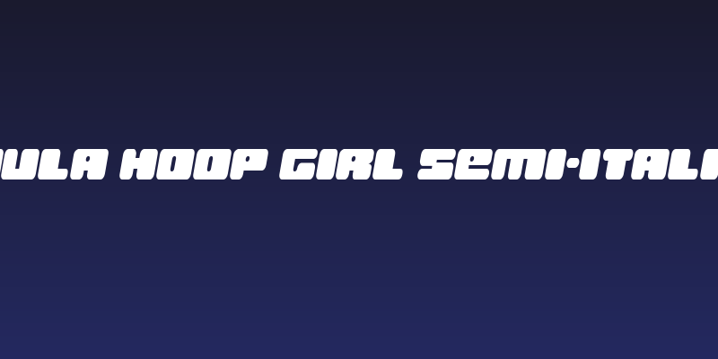 Hula Hoop Girl Semi-Italic Social Header