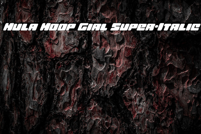 Hula Hoop Girl Super-Italic Example 1