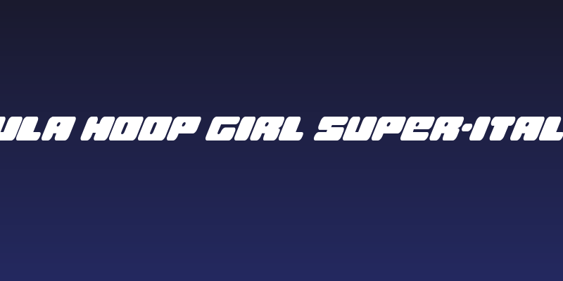 Hula Hoop Girl Super-Italic Social Header