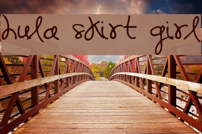Hula Skirt Girl Font examples