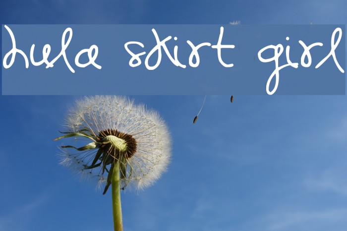 Hula Skirt Girl Font examples