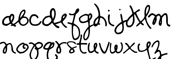 Hula Skirt Girl Font LOWERCASE