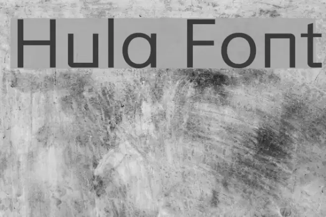 Hula Font examples