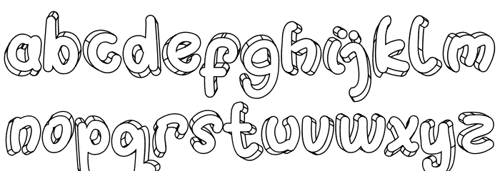 Hulahop Font LOWERCASE