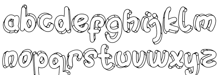 Hulahop Font LOWERCASE