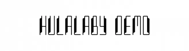 Hulalaby Demo  Descarca Fonturi Gratis