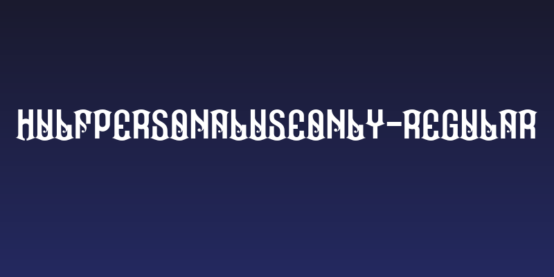 HulfPersonalUseOnly-Regular Social Header