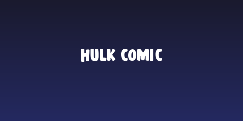 Hulk Comic Social Header