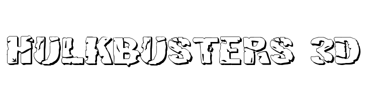 Hulkbusters 3D  font caratteri gratis