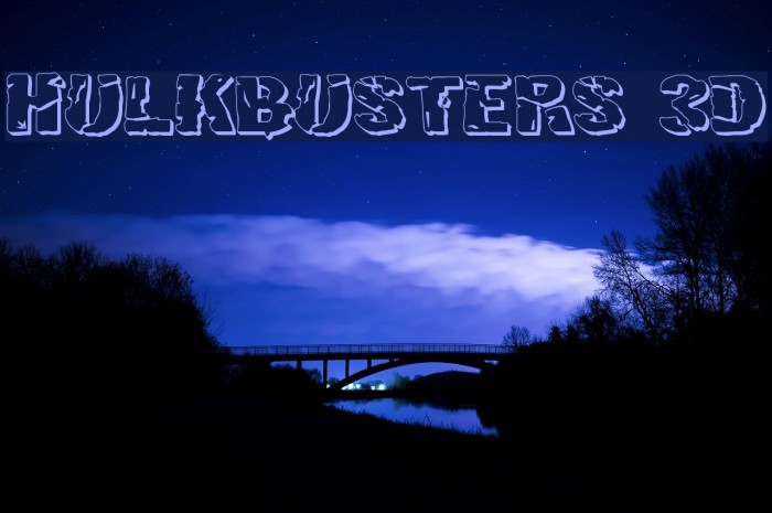 Hulkbusters 3D Font examples