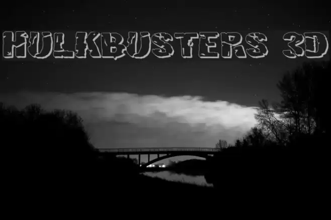 Hulkbusters 3D Schriftart examples