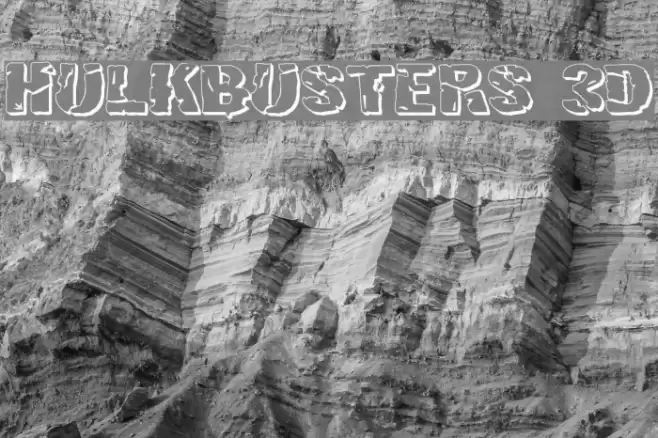 Hulkbusters 3D Schriftart examples