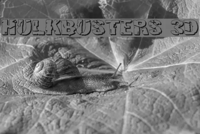 Hulkbusters 3D Schriftart examples