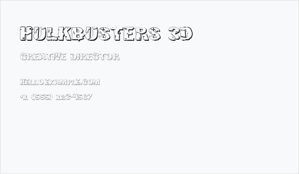 Hulkbusters 3D Business Card