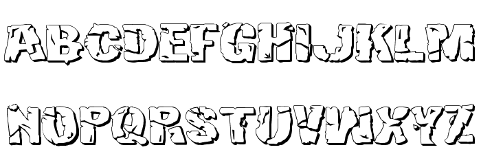 Hulkbusters 3D Font LOWERCASE