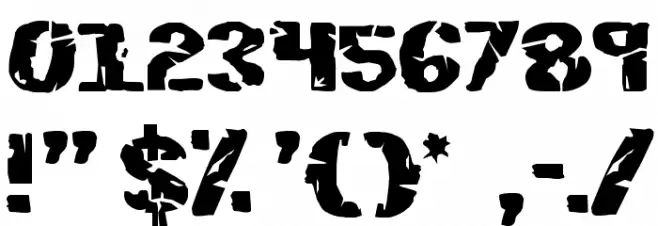 Hulkbusters Font OTHER CHARS