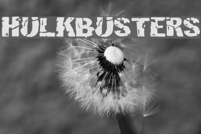Hulkbusters Font examples
