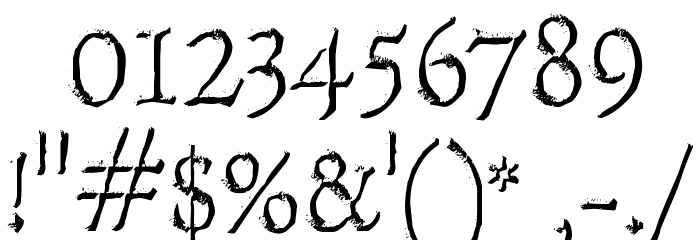 Hultog Engraved Font OTHER CHARS