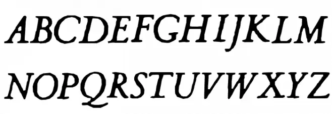 Hultog Italic Schriftart Groß