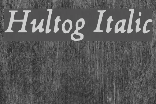 Hultog Italic Font examples