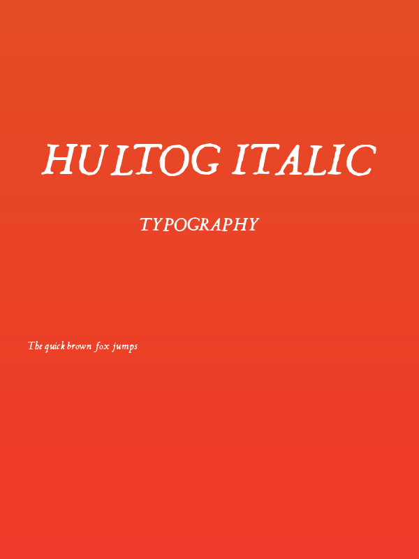 Hultog Italic Poster